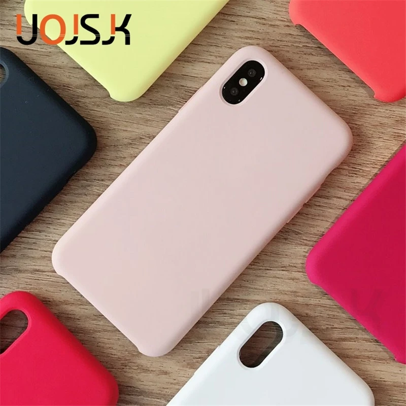 

Official Silicone Case For iPhone 7 8 Plus Case For Apple iPhone X XS 11 Pro MAX XR Cases For iPhone 6 6S Cover Original LOGO