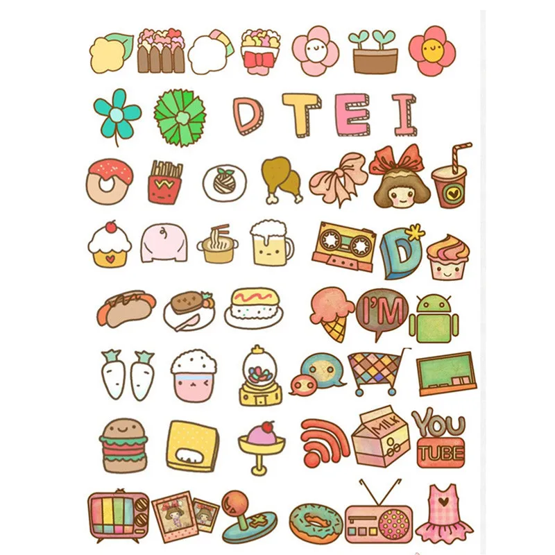 2 pcs korean lapices kawaii blue teacup diy scrapbook notebook paper stickers books planner sticker school office supplies stationery sticker aliexpress