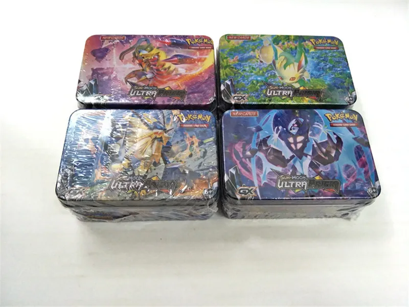 42 шт./компл. железный ящик блестящие TAKARA TOMY карточная игра Покемон битва меню торговые карты игра для детей игрушки игральные карты