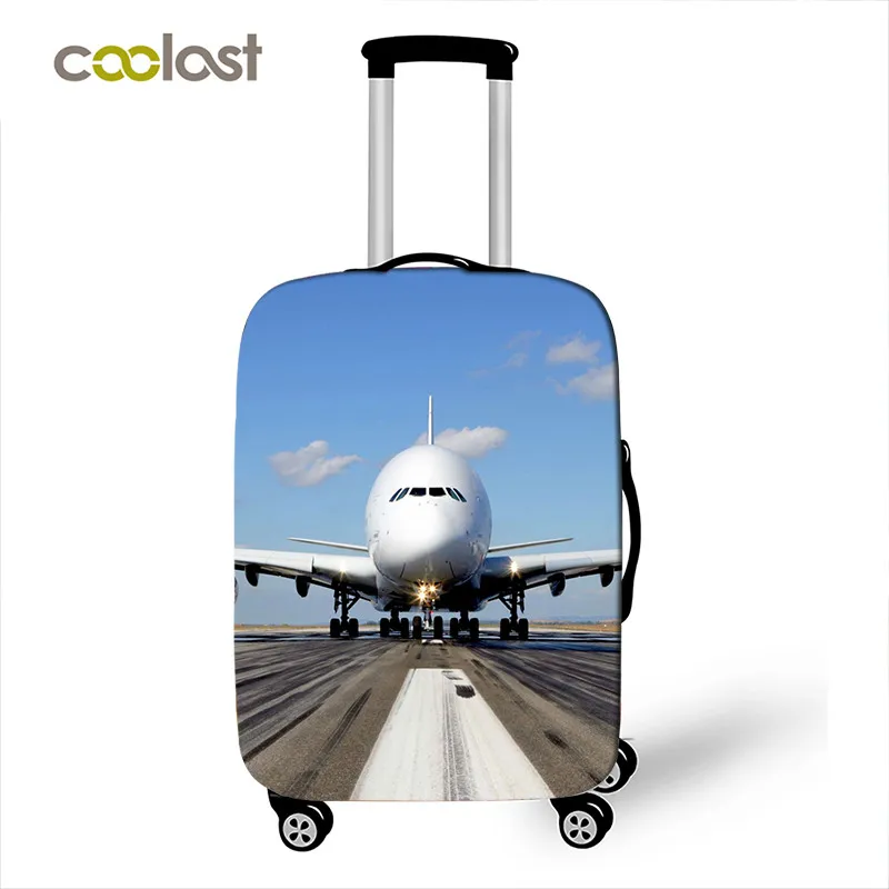 AXT-FEIJI36 fashion car / airplane print luggage cover for travelling anti-dust suitcase protective covers baggage trolley case cover - Цвет: AXT-FEIJI36