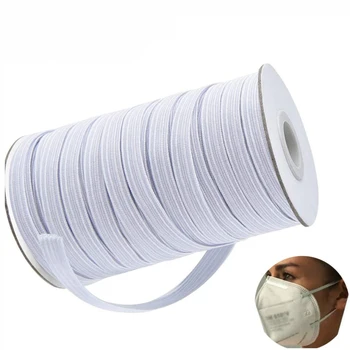 

165/160/120/80 Yards Length Diy Braided Elastic Band Cord Knit Band Sewing For Sewing DIY Mask Bedspread 3mm 5mm 7mm 9mm