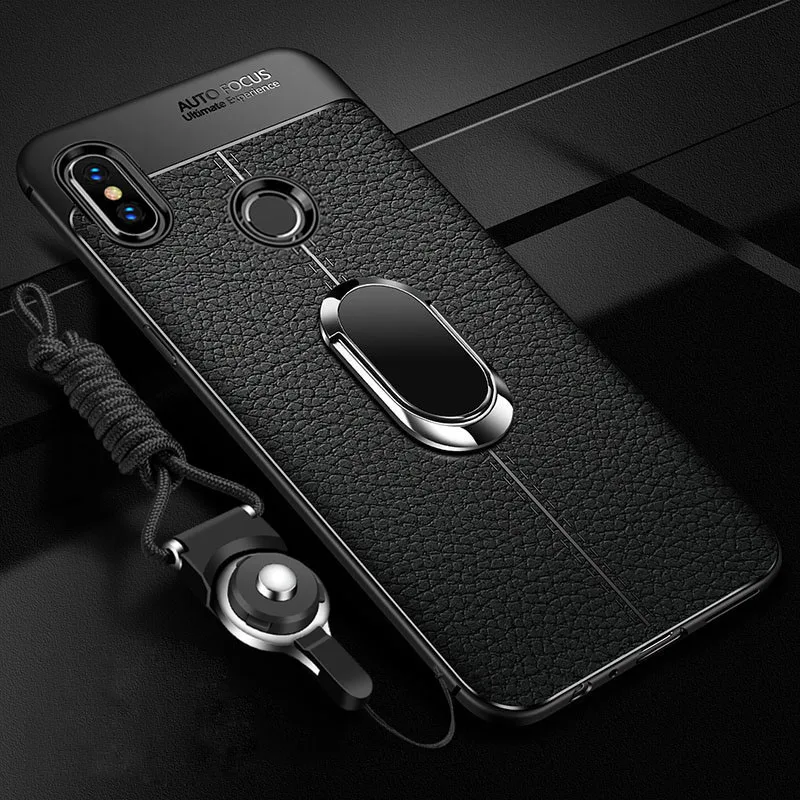 Чехол-накладка из искусственной кожи чехол для телефона для Xiaomi Mi 9 9T 8 6X 5X A2 A1 Стенд кожаный чехол для Redmi 4A 4X5 плюс 5A 6 6A 7A K20 Note 4 7 Pro S2 - Цвет: Black