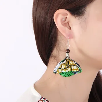 

Earings Fashion Multi Color Ankara Ethnic Earrings African Print Fabric Morning Glory Earrings Jewelry Earring For Women WYB112
