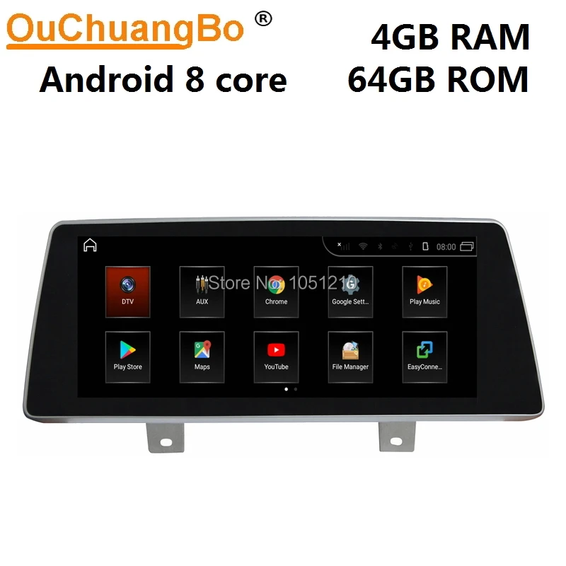 Ouchuangbo Android 8,0 gps радио для 5 серии M5 G30 G31 G38 F90 6 серии G32 с 10,25 дюймовым 1080P видео 8 ядром 4 Гб+ 64 ГБ