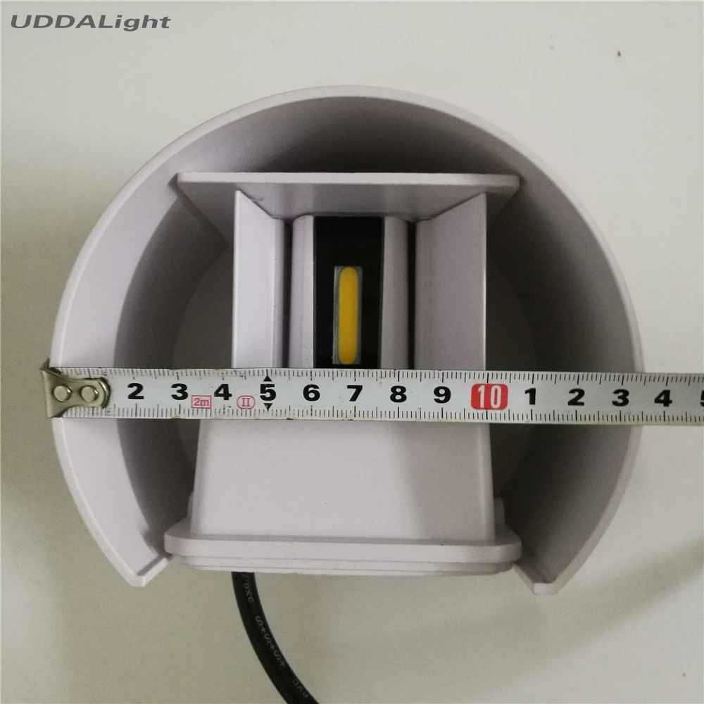 Водонепроницаемые Настенные светильники 7-12 Вт регулируемые IP65 алюминиевые круглые черные/белые