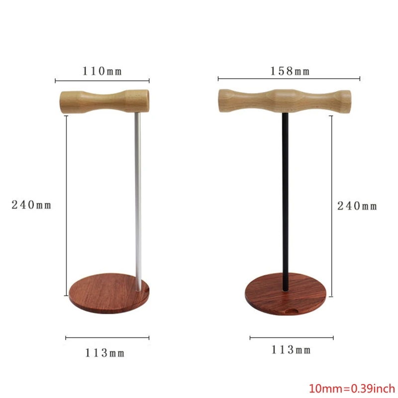 Headset Holder Hanger Wooden Metal Earphone Display Rack Stand Home Office Headphone Shelf Rack Stand Holder