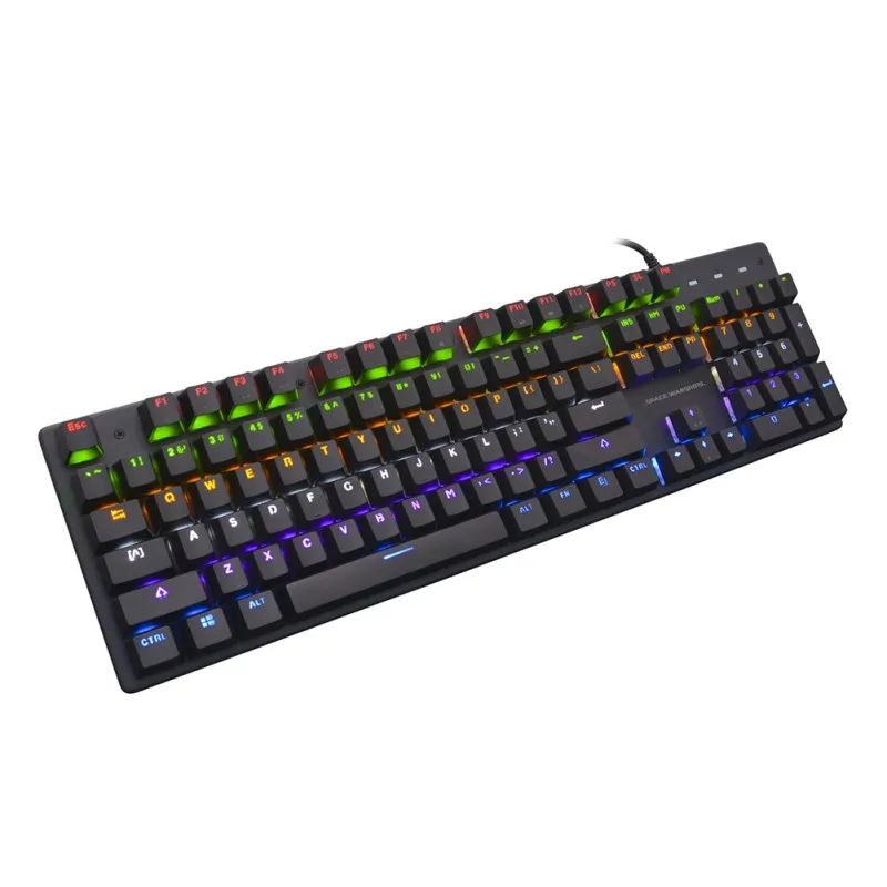 

Ergonomic Design Mechanical Feeling Keyboard With Rainbow LED Backlit Non-Slip And Spill-Resistant Keyboard