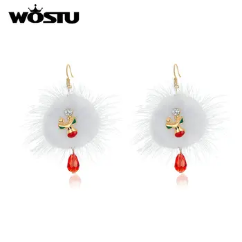 

WOSTU New Design Christmas Elk Cute Dorp Earring Wholesale Jewely For Christmas Gift Women Earrings 2020 DBE048
