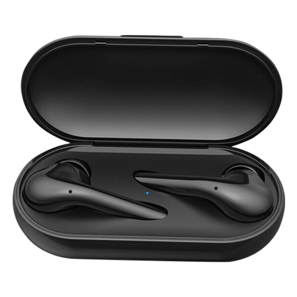 1 пара для смартфона, Мини Bluetooth наушники, магнитные, спортивные, сенсорное управление, TWS, в уши, шумоподавление с зарядным устройством, беспроводной - Цвет: Черный