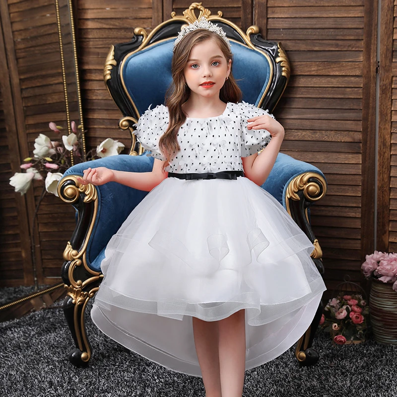 Vestidos de princesa cola para niñas, nueva flor, cola de pato, traje de boda, actuación de Piano| | - AliExpress