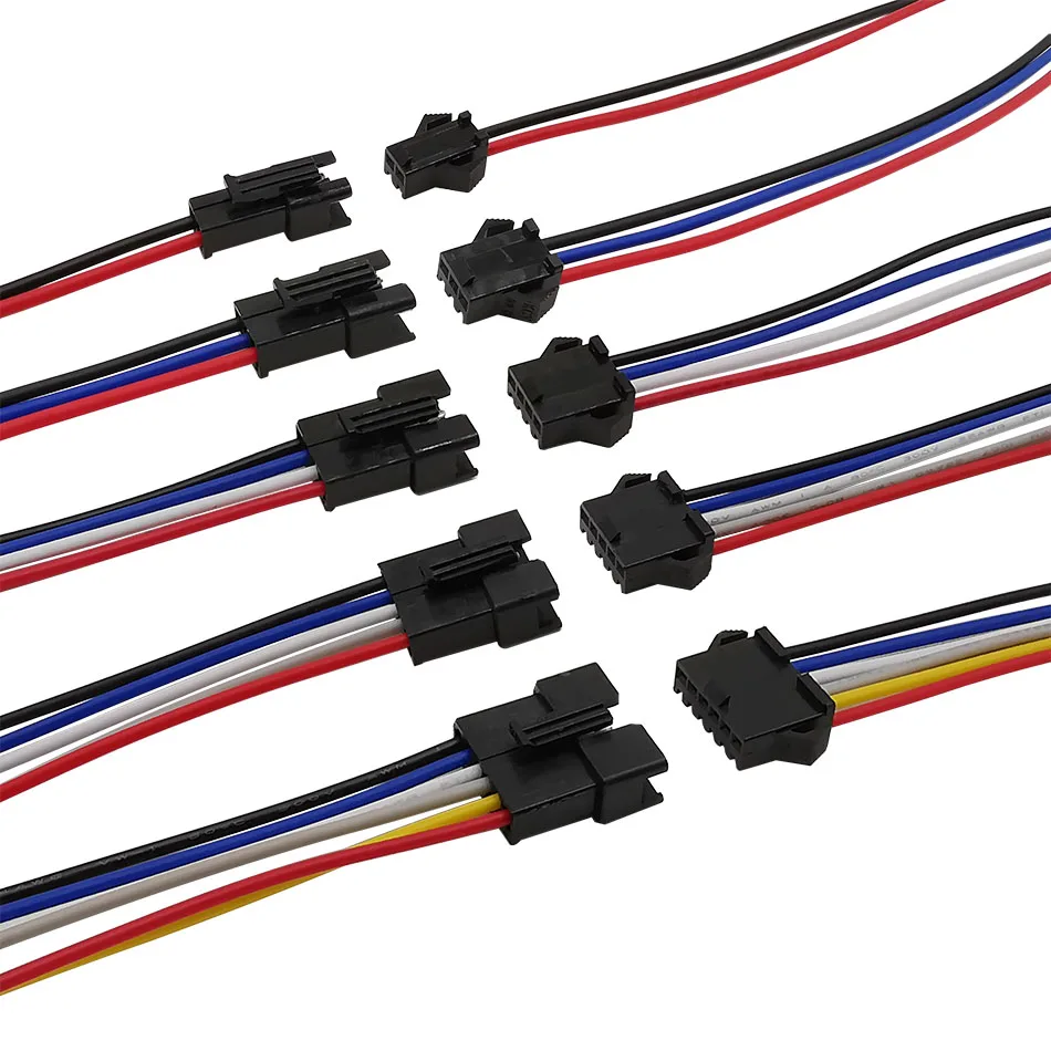 5Pairs JST SM 2P 3P 4P 5P 6 Pin Männlich Weiblich Steckdose Draht Kabel Stecker LED Streifen DC Power Kabel Länge 10/15/20cm – Detail 2
