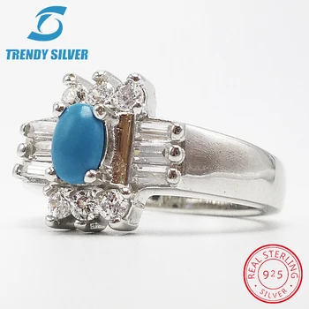 

vintage rings silver real 925 sterling jewelry for women rose gold with stone zircon solid elegant