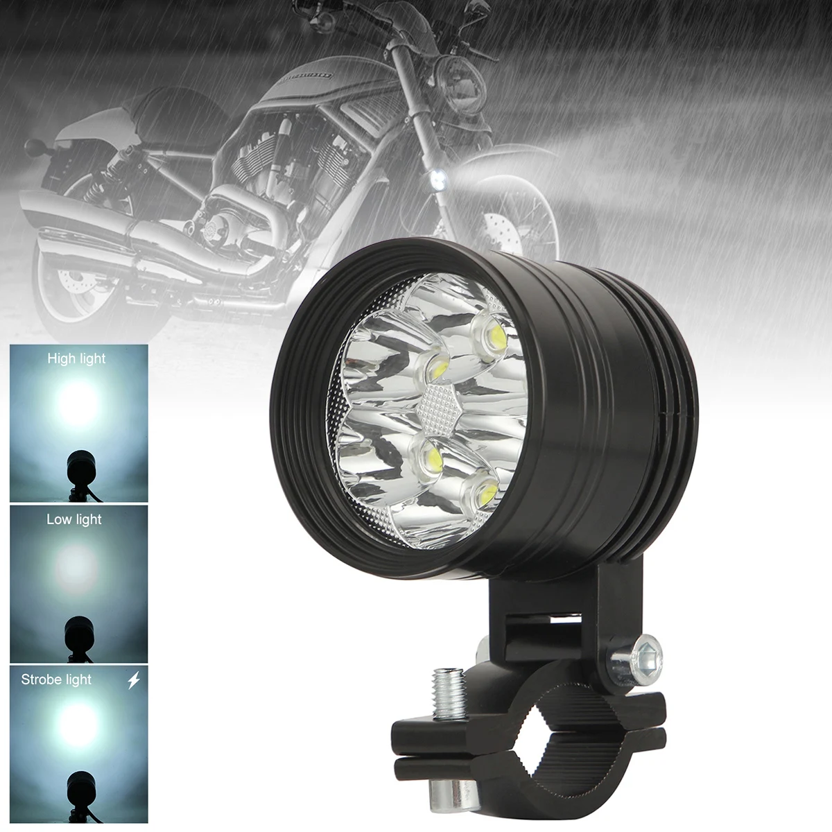 

3 Modes 6 LED Car Motorcycle Headlight Fog Lights Bulb DRL lamp 12-80V Fit for Honda Suzuki Yamaha BMW Peugeot Kawasaki