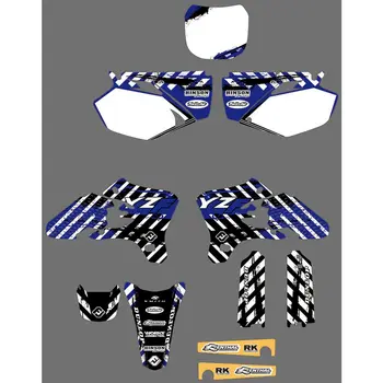 

Full Graphics Decals Stickers Motorcycle Background Custom Number Name 3M For YAMAHA YZ250F YZ450F YZF 250 450 2003 2004 2005