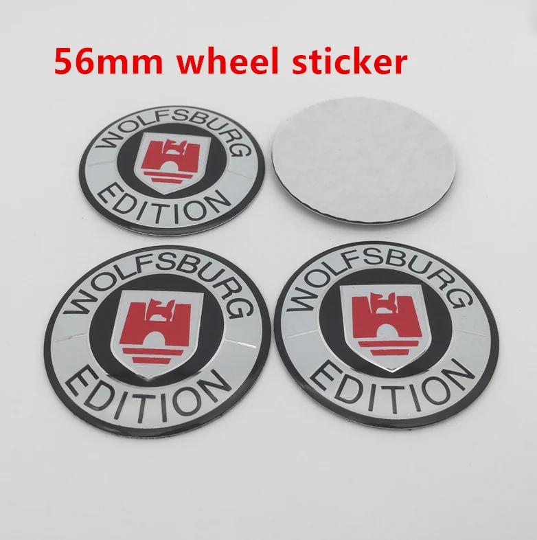 4pcs 56mm 60mm 65mm 68mm Wolfsburg Edition Logo Auto Emblem Rad Mitte  Nabenkappe Auto Rim Refit Badge Abdeckungen Aufkleber Zubehör