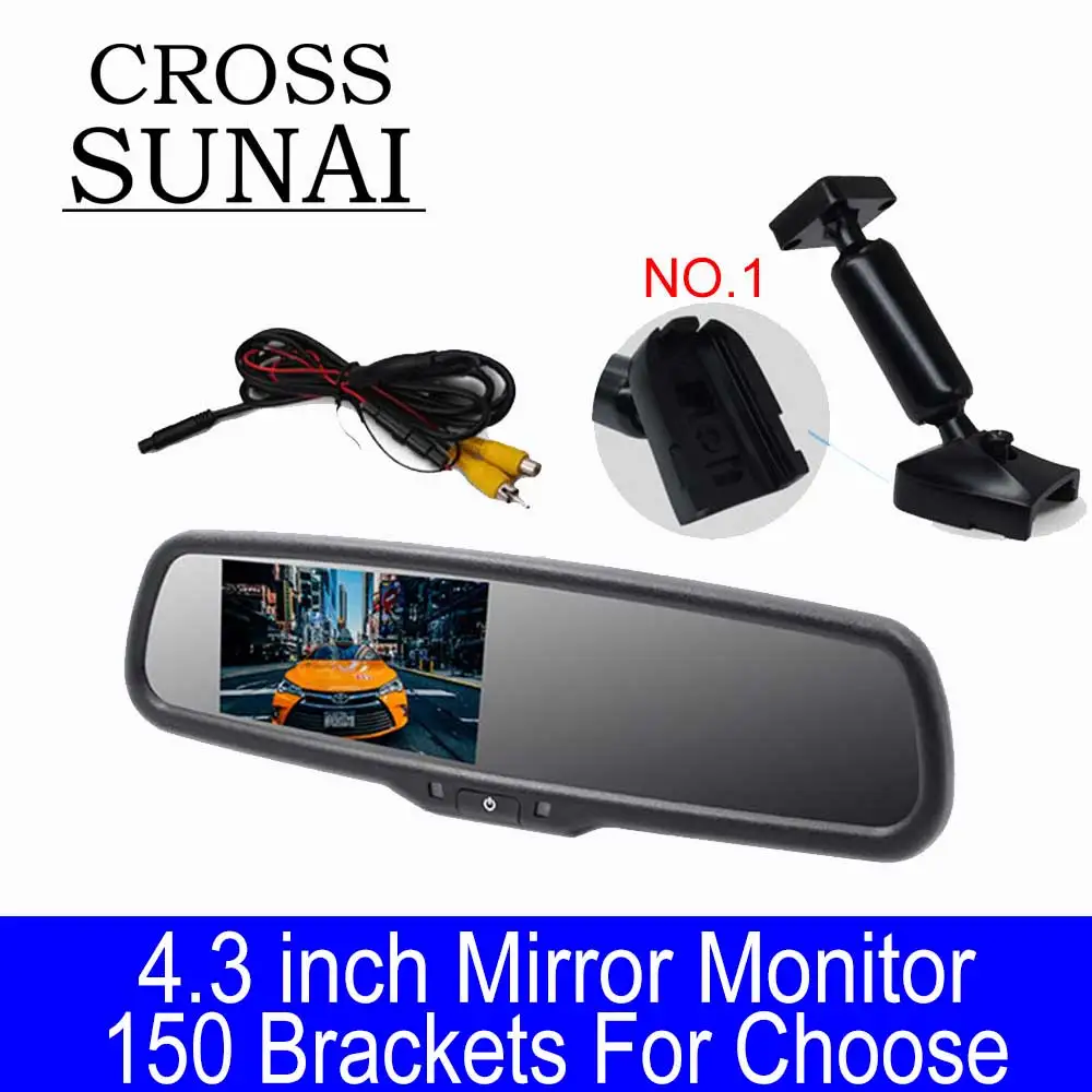 

No.1 Bracket 4.3 inch Car HD Rearview Mirror Monitor Auto Brightenss Change LCD Auto Dimming Night Vision Reversing Camera