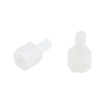 

uxcell M3 Male Female Thread Nylon Hex Standoff Spacer Screws PCB Pillar White