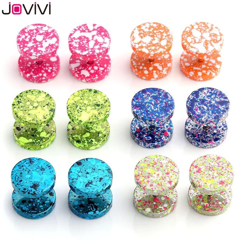 Серьги гвоздики Jovivi 16G из нержавеющей стали с уникальным рисунком 10 мм|Украшения