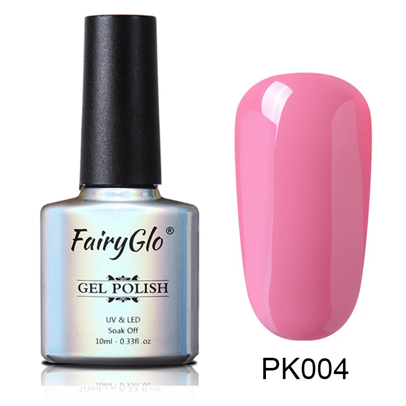 FairyGlo 10 мл телесный Цветной Гель-лак для ногтей, замачиваемый, винно-красная, синяя серия, Гибридный Гель-лак для ногтей, УФ светодиодный Гель-лак для ногтей - Цвет: PK004