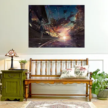 

[Self-Adhesive] 3D Your Name 787 Japan Anime Wall Stickers Mural Decal Wall Murals AJ WALLPAPER Belly