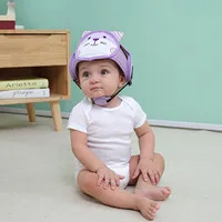 Purple cat Детская Защитная мягкая шапка для прогулок, Детский защитный шлем для мальчиков и девочек, защитный шлем для защиты от столкновений - Цвет: Purple cat
