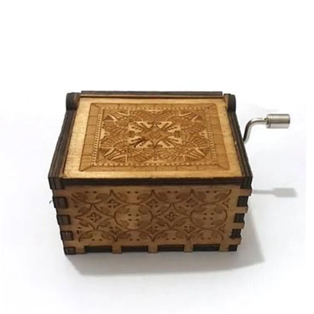 SOLEDI Wooden Creative Music Box Toys Home Gift Interesting Singing Case Xmas Festival Merry Christmas Retro Decor