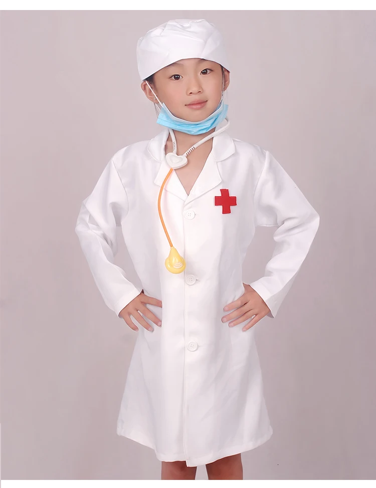 Карнавальный детский Косплей медицинская форма для детей Хэллоуин вечерние одежда медсестры необычная Одежда для мальчиков и девочек хирургический набор игрушек для ролевых игр