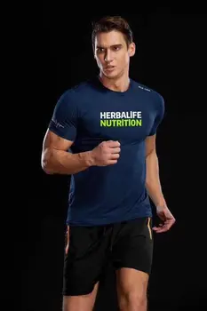 

herbalife Clothes Summer New Fast Drying H24 Short Sleeve T-shirt Men Running Yoga Fitness T-shirt