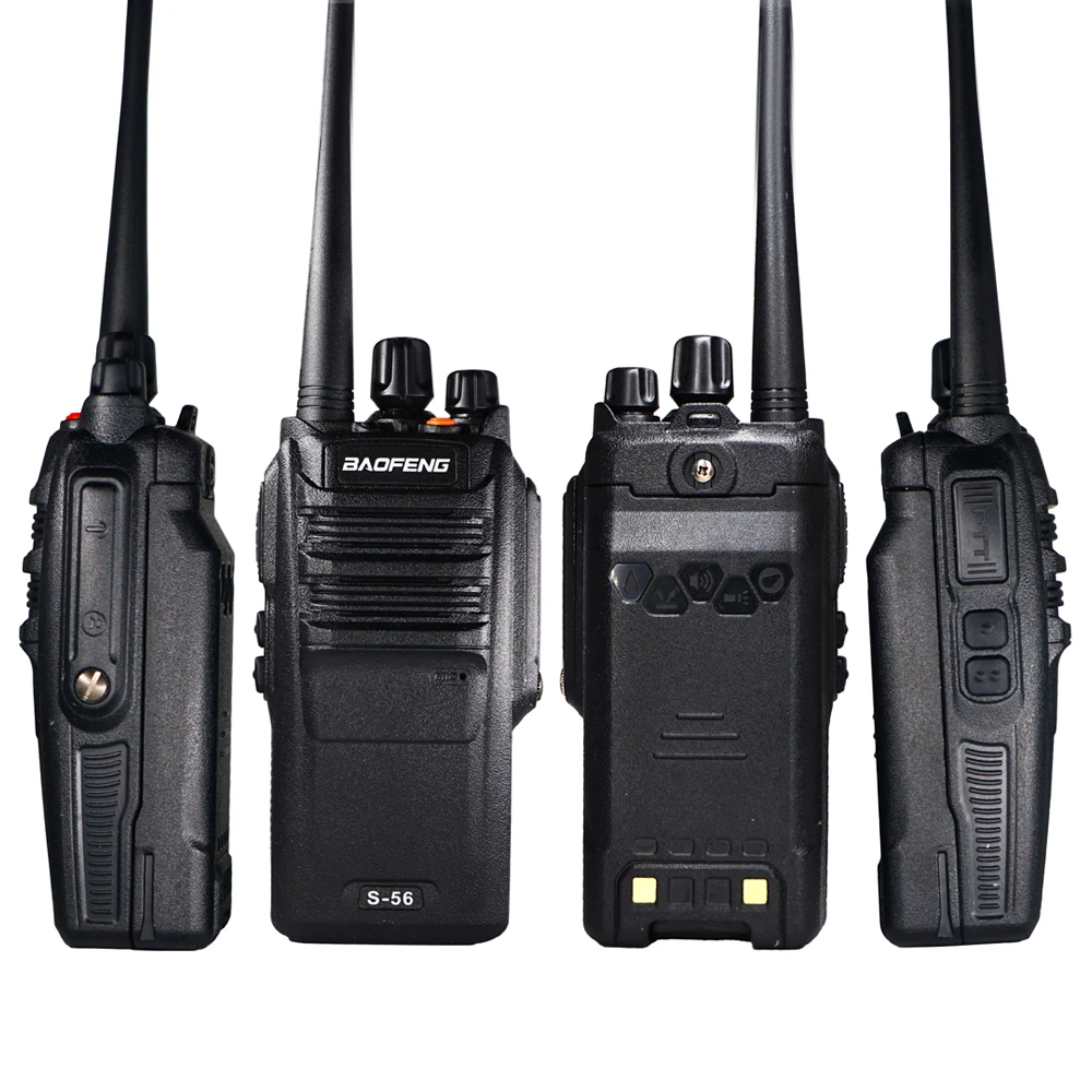 Водонепроницаемый BF S-56 Walkie Talkie 10 км 10 Вт портативный CB Ham Радио HF трансивер для двухсторонней радиосвязи дальнего радиуса действия 10 км 3500 мАч baofeng