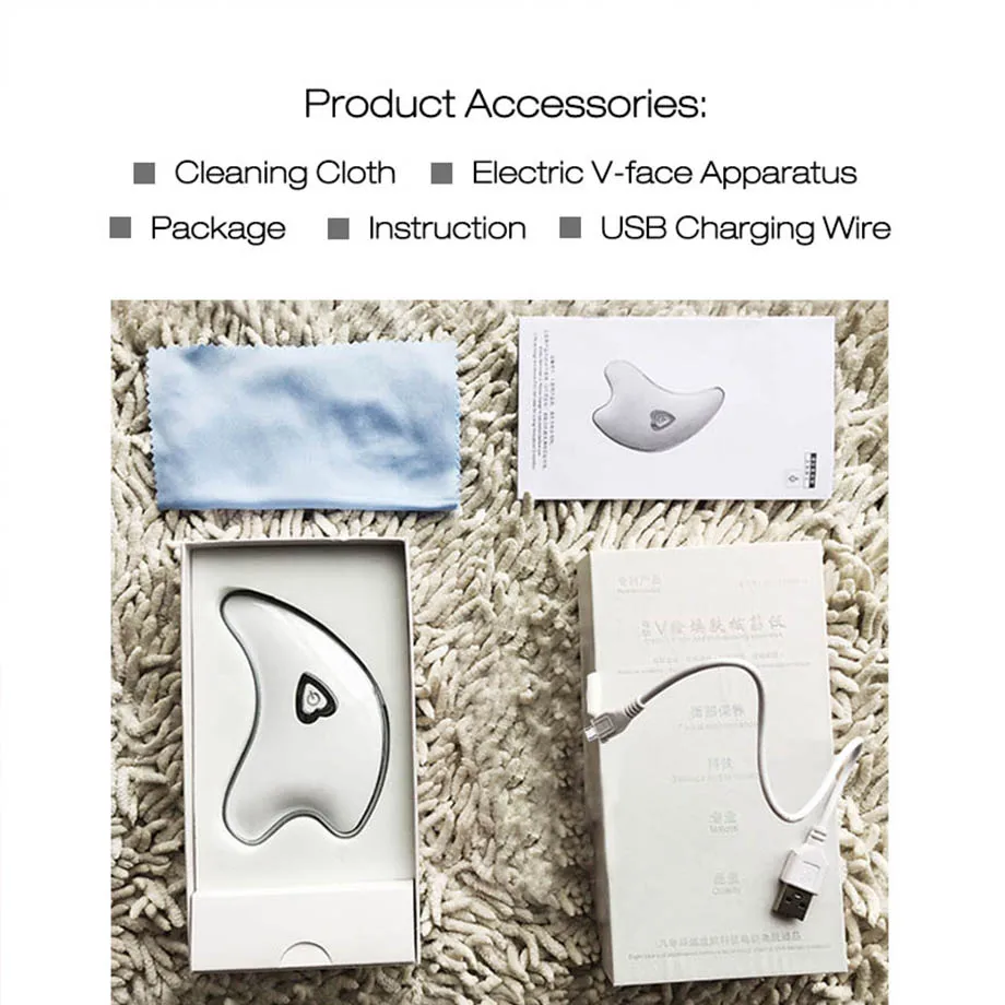 ROSALIND Facial Massage Guasha Electirc Neck Face Lifting Device USB Rechargeable Body Slimming Tighten Scraping Tools Machine