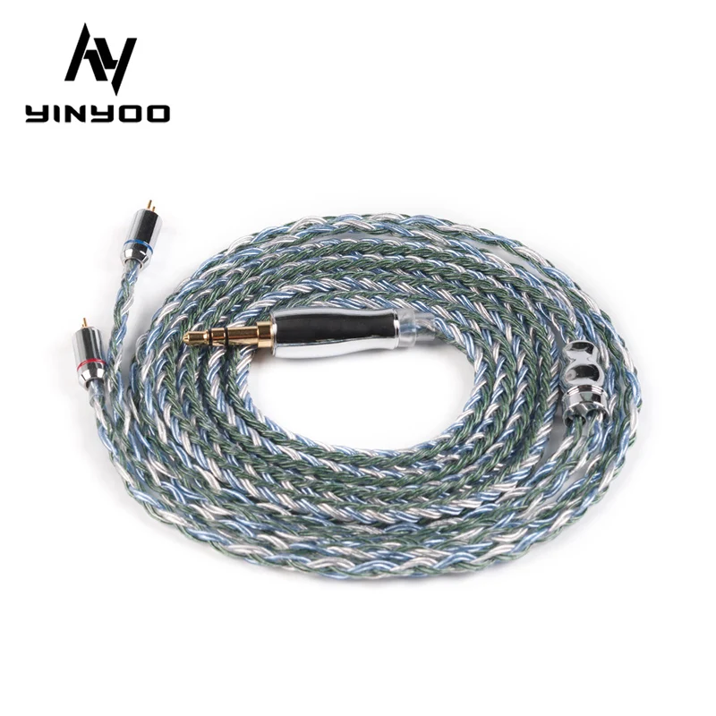 

Yinyoo 16 Core Upgraded Silver Plated Copper Cable 2.5/3.5/4.4MM With MMCX/2pin/QDC TFZ Connector For KZ ZS10 ZSN Pro AS16 ZSX