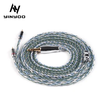 

Yinyoo 16 Core Upgraded Silver Plated Copper Cable 2.5/3.5/4.4MM With MMCX/2pin/QDC TFZ Connector For KZ ZS10 ZSN Pro AS16 ZSX