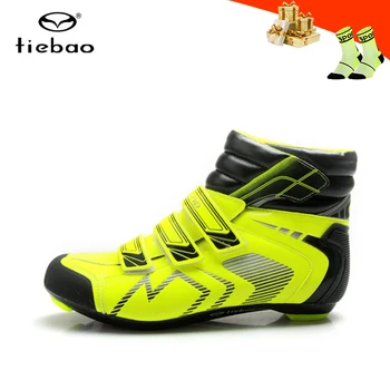 

TIEBAO cycling shoes winter men women zapatillas ciclismo self-locking breathable warm superstar Riding bicycle sneakers
