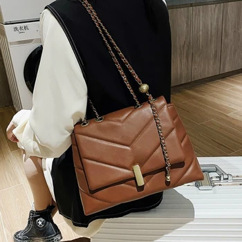 

Winter Large Shoulder Bag Women Travel Bags Leather Pu Quilted Bag Female Luxury Handbags Women Bags Designer Sac A Main Femme