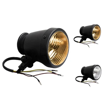 

DC 12V Motorcycle Refit Headlight Vintage Round Motorcycle Head Light Scooter Motorbike Front Headlights Lamp for Harley Custom