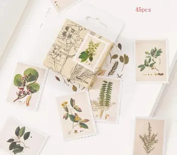 

200boxes/lot Stationery Stickers Stamp Sealing Label Travel Stickers Decorations Scrapbooking Diary Albums Journal 45pcs/box