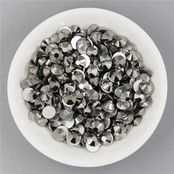 18Hematite Блестящие кристаллы не горячей фиксации стразы для дизайна ногтей украшения многоцветные стеклянные ювелирные украшения с кристаллами для ногтей/одежды DIY SS3-SS30 - Цвет: 18Hematite