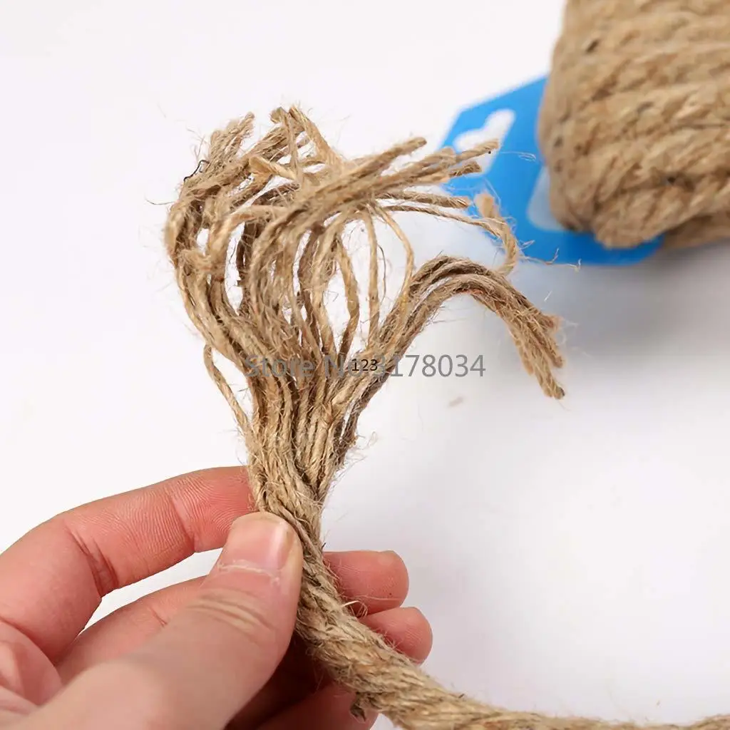 Natural Jute Rope 10mm 1m-100m Heavy Duty Twine Hemp Twisted Cord Macrame String DIY Craft Handmade Wedding Home Decoration