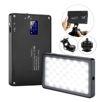

Dimmable LED Video Light Camera Magnetic 96 CRI 96 OLED Display with Battery On Camera set DSLR Photography Lighting Fill Light