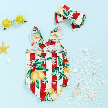 

2Pcs Toddler Baby Girl Summer Swimwear Swimsuit Bikini Set Ruffle Bathing Suit 6M-4t
