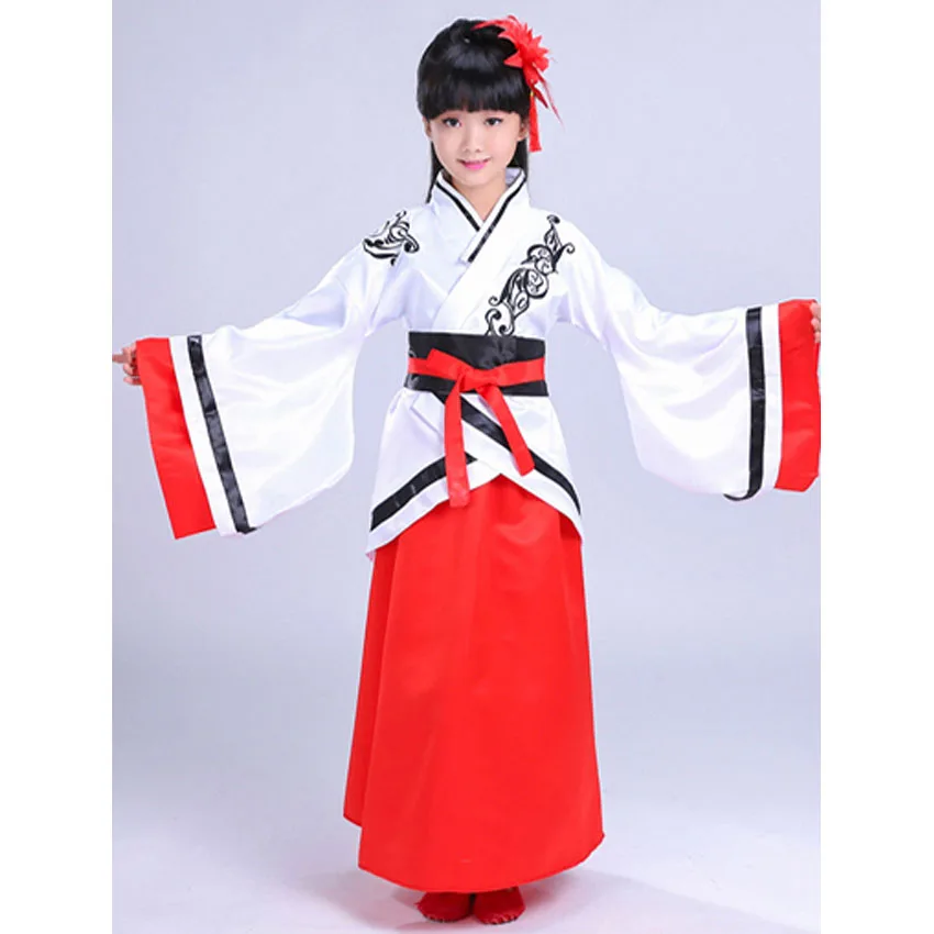 100-170 см китайский новогодний традиционный костюм для девочек, костюм Конфуция для взрослых, костюм танга, ханьфу, платье для выступлений для мальчиков - Цвет: Color5