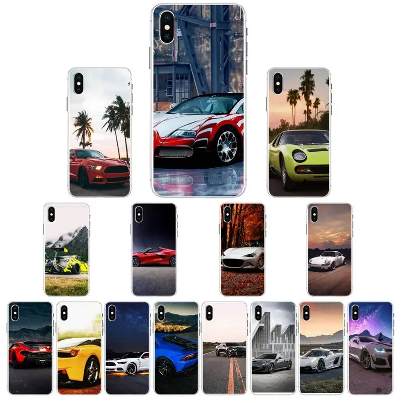 Крутой спортивный автомобильный чехол для телефона iPhone X XS MAX 6 6s 7 7plus 8 8Plus 5 5S se 2020 XR