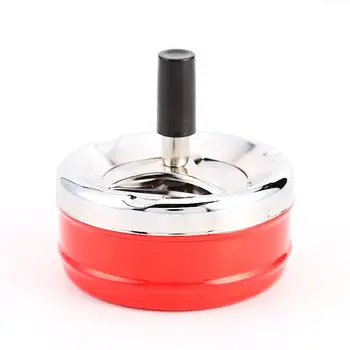 

Round Spinning Ashtray Cigarette Ash Round Stainless Steel Ash Tray Housewares Spinning With Cover Smoking Ashtray Metal Ashtr