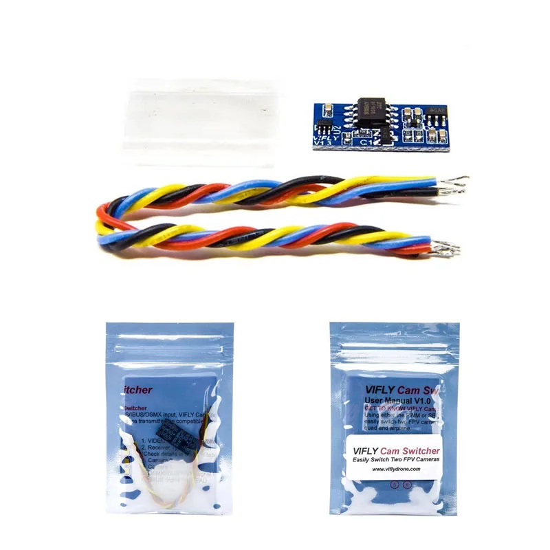 

High Quality VIFLY 4.2 - 25V Dual FPV Camera Switcher Module for FPV Racing RC Drone Quadcopter Spare Parts Accessories