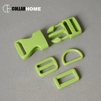

20 sets Plastic release buckle clip clasp hook D rings 25mm webbing straps bags DIY dog cat collar sewing garment accessories