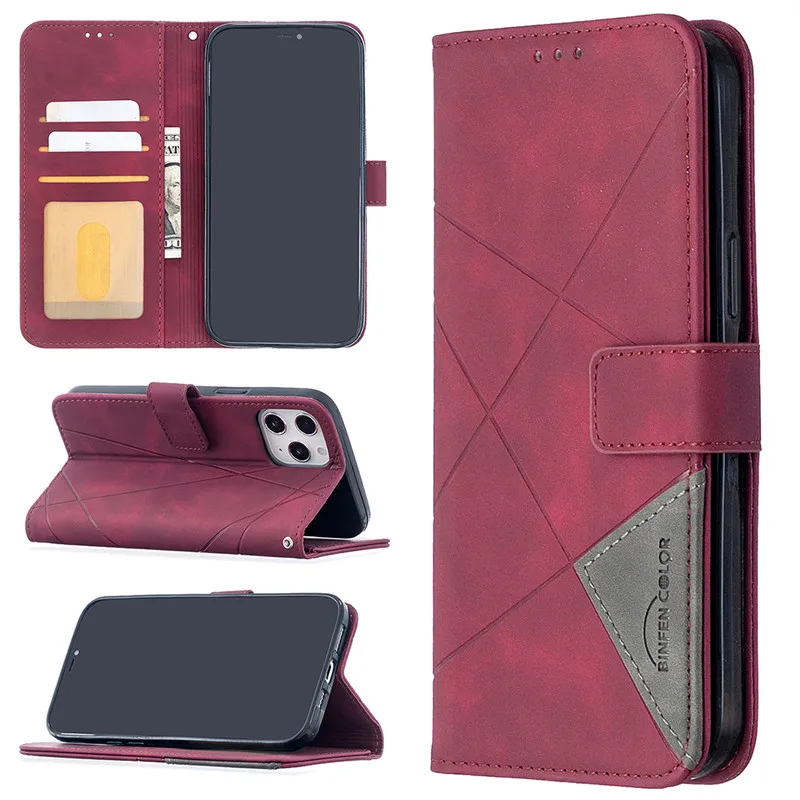 Luxury Leather Phone Case For iPhone 12Pro 11Pro 12 Mini 11 Pro Max SE 2020 6 6S 8 7 Plus XR X XsMax Wallet Flip Cover Coque