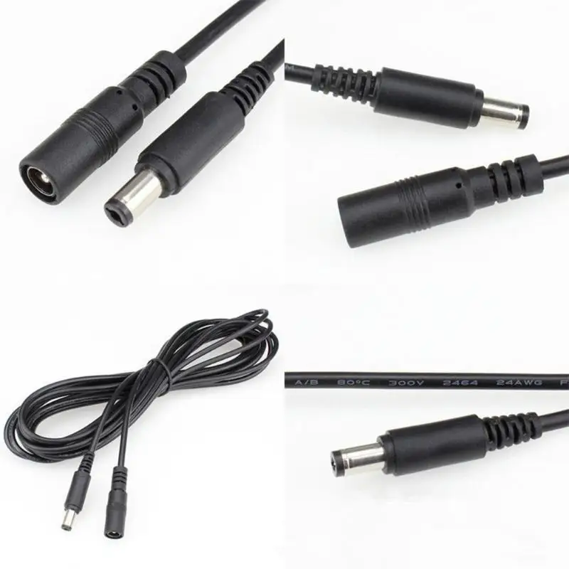 3 м 12V 24V DC Мощность Шнур адаптер «Папа-мама» Удлинительный кабель CCTV провода
