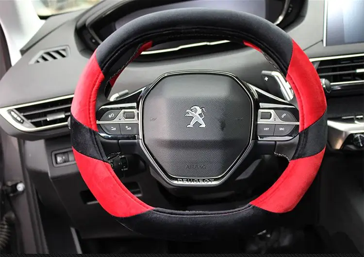 Зима стиль peugeot 4008 5008 специальный автомобиль для специального использования плюшевый чехол на руль короткий плюшевый захват