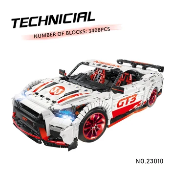 

23010 GT R RC Racing Car With Motor Function remot control rc gtr racing car moc 3408pcs building blocks Bricks Toy