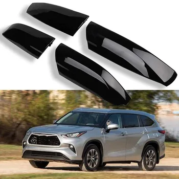 

NEW-Car Roof Luggage Rack Rail End Cover Shell 4PCS for Toyota Highlander 2008-2014 Rooftop Cargo Carrier
